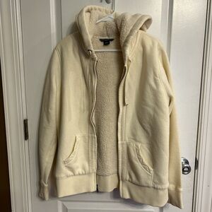 Eddie Bauer Off-White Sherpa Hoodie